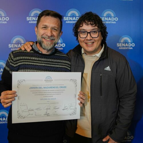 Jardín Nazareno El Cruze recibe Diploma de Honor en el Senado de la Nación Argentina